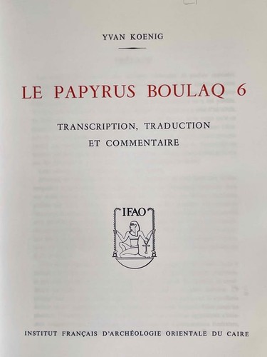 Koenig papyrus - koenig, (yvan)