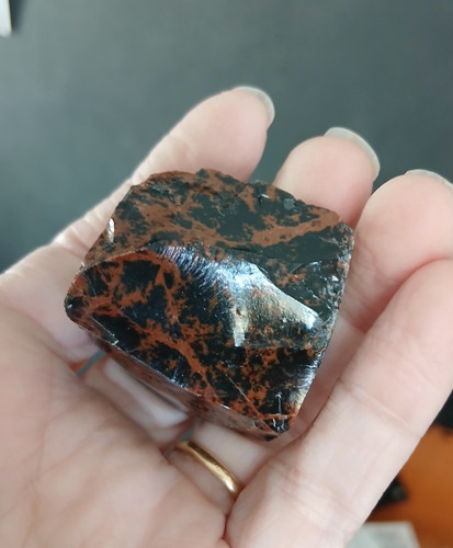 Obsidienne acajou brune - , ou
