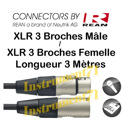 Câble xlr broches - 3, 3
