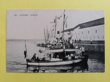 cpa 44 - LE CROISIC en 1900 Le Bassin Barque Promenade BATEAU VOILIER Le PETREL