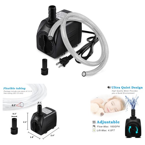160gph water fountain pump - 160gph,