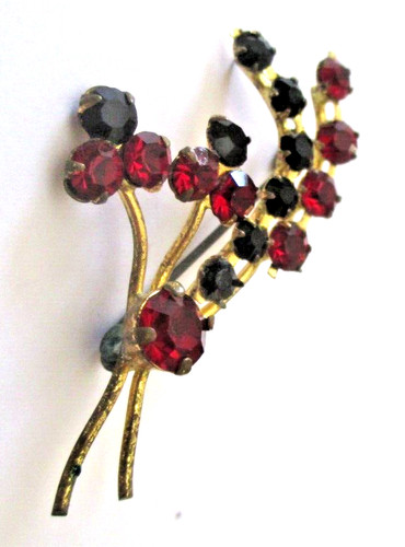 Ancienne broche couleur - , or