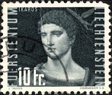 Liechtenstein Poste aérienne 1948 Y&T PA33 Mi. 266 Ikarus 10f (ø)