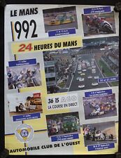 Affiche originale 24 Heures du MANS 1992 ACO poster 19