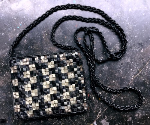 Mini sac perlé vintage - perlé, la