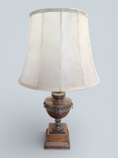 Lampe amphore en bois massif -