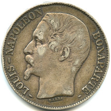 5 francs argent Louis Napoléon Bonaparte 1852 A n°7570