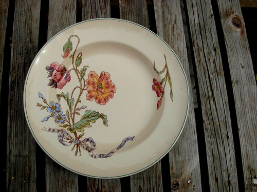 Assiette ancienne décor - ,