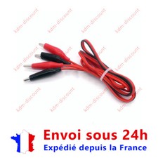 Cordon de test électronique multimètre pince double pince crocodile testeur 1 m