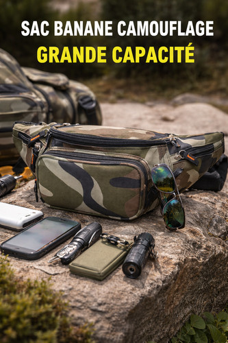 Sac banane camouflage - banane, multi