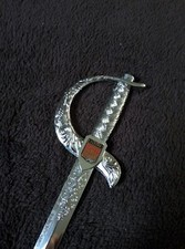 Coupe papier métal, épée, sabre, blason, Cahors 20 cm 