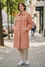 Manteau Court Orange Avec Col