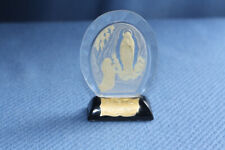 sujet reliquaire cadre statuette en cristal Diami Apparition Vierge Lourdes