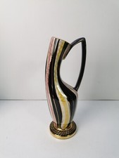Vase Céramique Signée H.Bequet Belgique Quaregnon, Vintage 