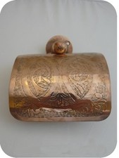 PORTE PAPIER_DEROULEUR WC (TOILETTES) FINITION CUIVRE ROUGE_ACCESSOIRE MAROCAIN