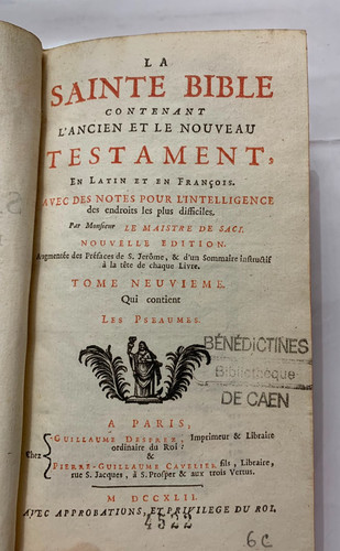 Sainte bible tome - la,