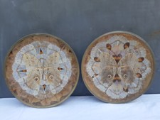 2 Anciennes Assiettes Décoratives Murales Ailes de Papillons Ø25cm Vintage
