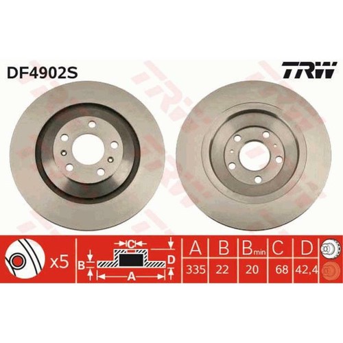 Trw disque frein - disque, de