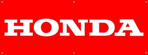 Honda vinyl banner man - honda,