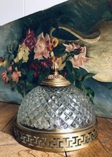 Plafonnier ancien verre et
