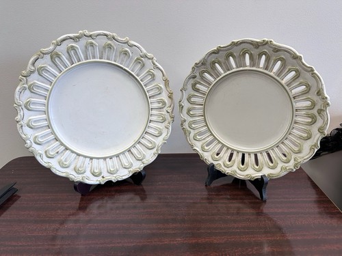 Paire assiettes ajourées - d’assiettes,