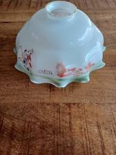 Abat jour opaline  suspension, lustre monte et baisse, art déco Moulin 