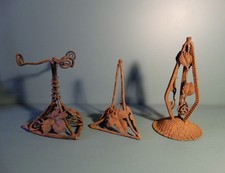 3 pieds de lampe art deco fer