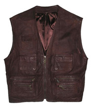 Homme Gilet En Cuir / Gilet