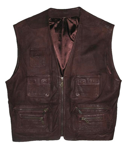 Homme gilet cuir - /,