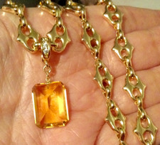 Collier Grosse Citrine