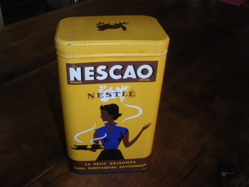 Boîte métal vintage nescao - boîte,