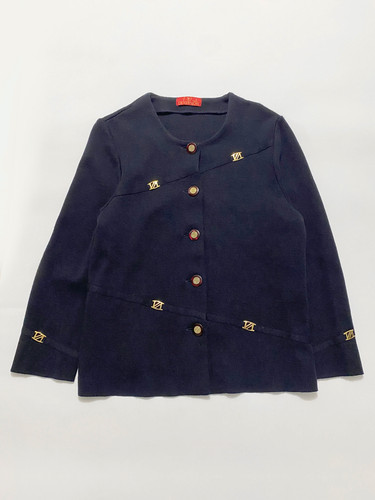 Cardigan vintage laine bleu - vintage,