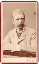 Homme italien à identifier insigne cravate et chevalière Photo CDV Venise