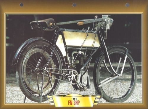 Carte fiche moto hp 1904 - moto, fn