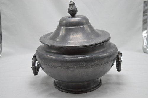 Soupière plat pot étain - plat,