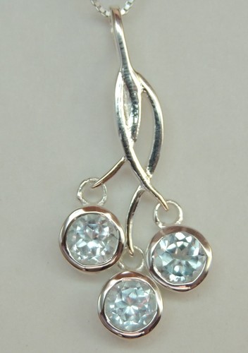 Blautopas pendentif 925 argent - 925,