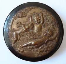 Boite poudrier en laque et