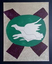 Georges BRAQUE 1958 Oiseaux Lithographie originale Art Moderne XXe siècle 