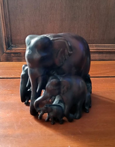 Statue groupe éléphants - groupe, d'Éléphants