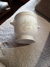 CACHE POT PORCELAINE LIMOGES DÉCOR MAIN DE FLEURS/RAFRAISSICHEUR VIN