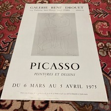 PICASSO Affiche Originale Galerie René DROUET PARIS 1975 ABE Rarissime !