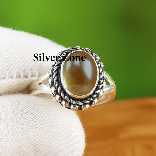 Bague quartz fumé argent - bague,