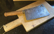 Ancien couperet de boucher ou