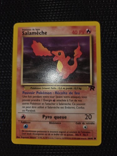 Carte pokémon salamèche - pokémon,