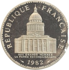 100 Francs Panthéon Piéfort en Argent