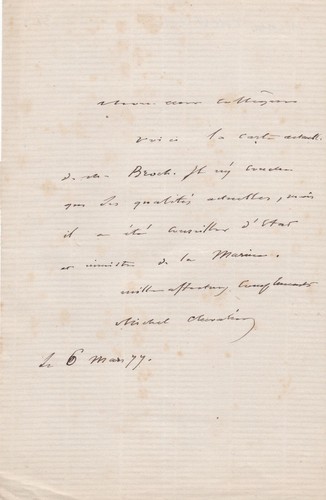 S michel chevalier - ✒, l.a.s