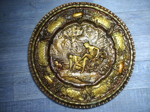 Ancien grand plat bronze - plat,