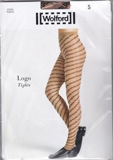 Collant WOLFORD LOGO coloris Gobi/Black. Taille S. Fashion tights.
