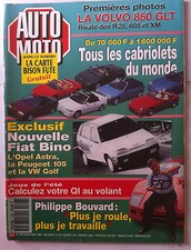 Auto Moto du 7/1991; Volvo 850 GLT/ Philippe Bouvard/ Fiat Bino/ Opel Astra/ 105