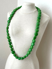 COLLIER  Scooter Paris perle VERT 48cm Perle 1,03cm Neuf Porcelaine ?